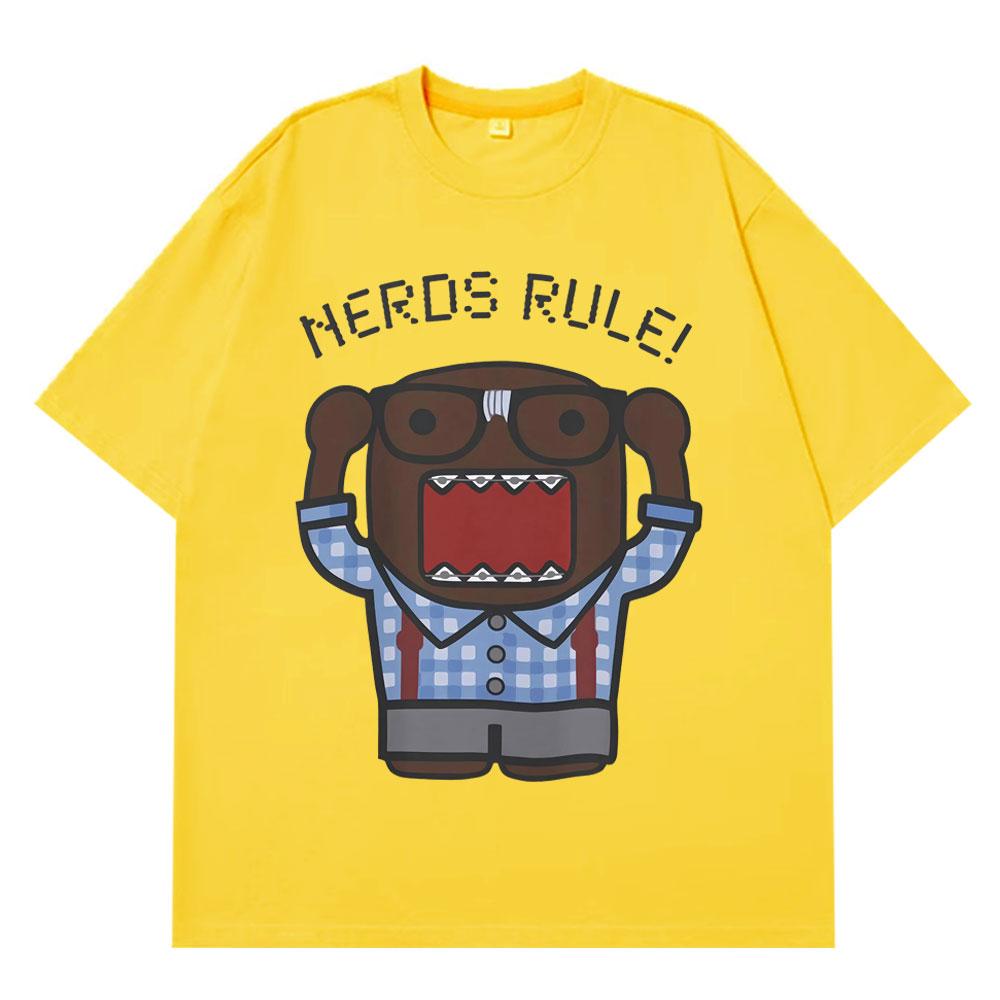 

Domo Kun Funny Meme Tshirt Unisex Women Harajuku Tshirt Shortsleeved Loose Casual Cotton Hiphop Fashion Tshirt Streetwear Tops S