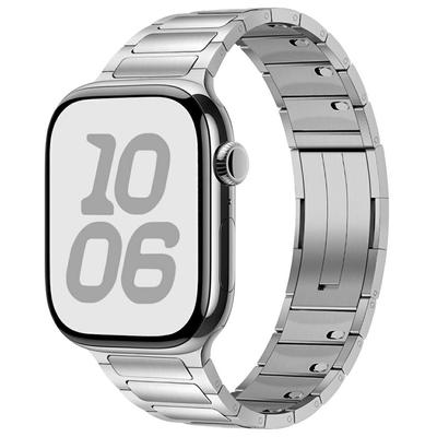 Watch Band For Apple Watch Ultra 3 2 1 49mm/Series 11 10 46mm/9 8 7 45mm/SE3 SE2 SE 6 5 4 44mm/3 2 1 42mm 3-Bead Stainless Steel Quick Release Strap