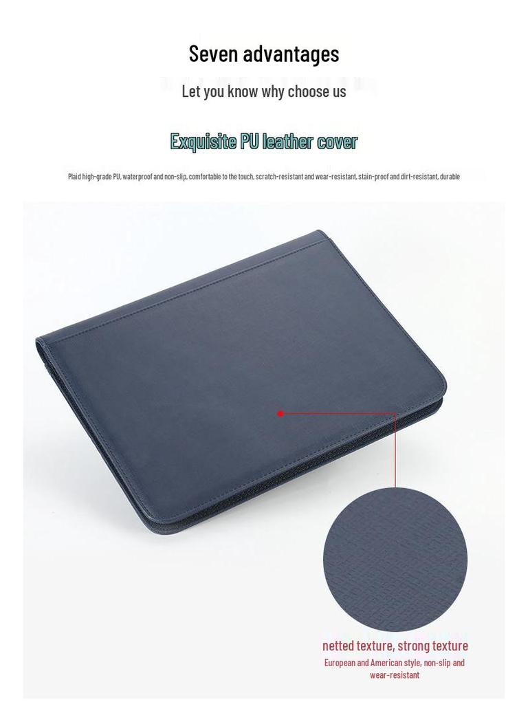 PU Leather Zipper 9-Grid Anime Card Storage Album with 360 Slots for Tabletop Game Cards