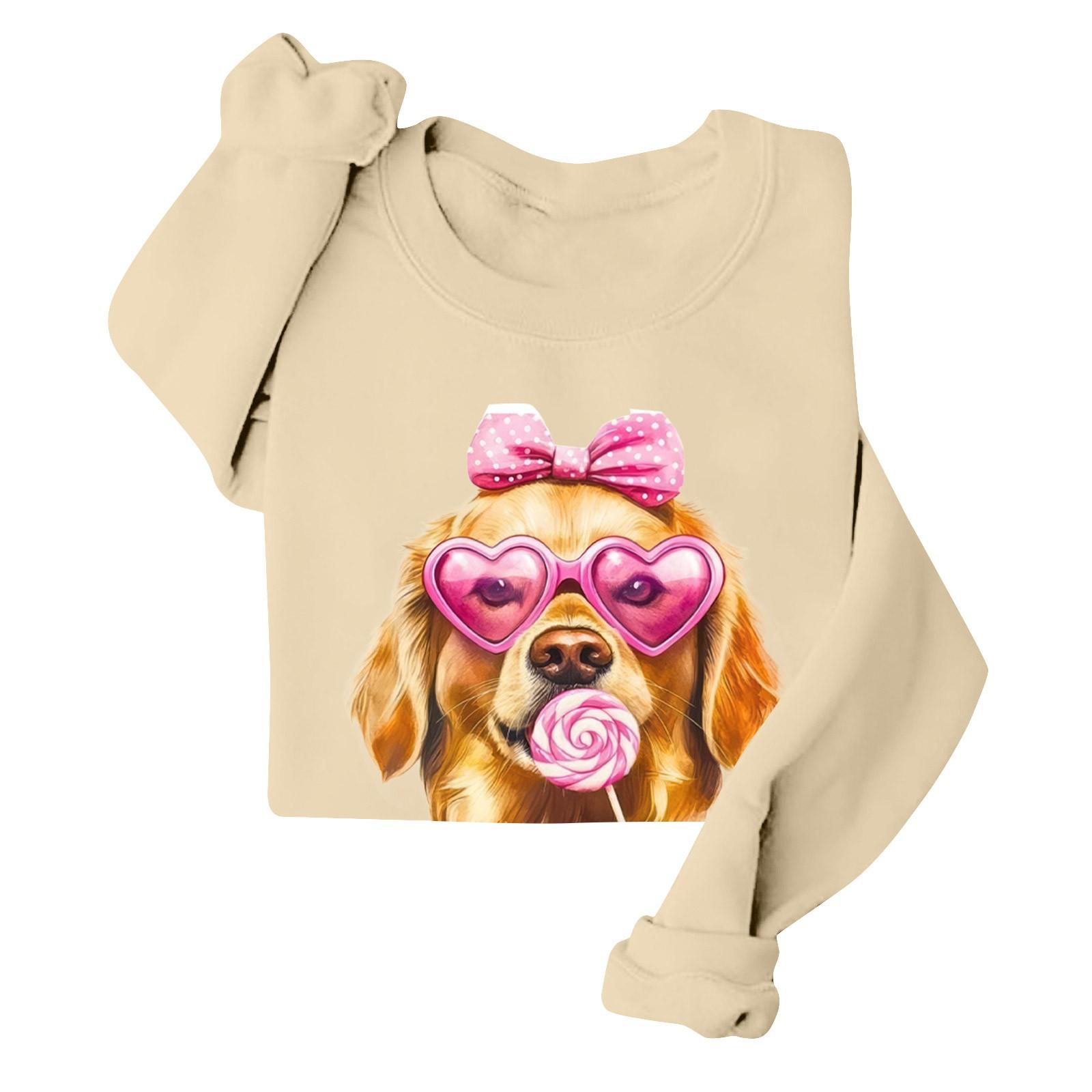 

Женские повседневные модные принты с длинным рукавом и круглым вырезом, толстовки, пуловеры, топы M чёрный