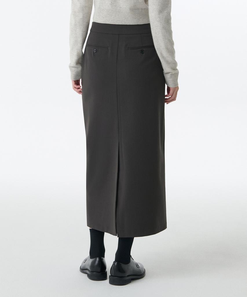 Musinsa Standard Woman Women'S Straight Maxi Skirt [Gunmetal]