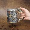 Vintage Medieval Steampunk Dragon Mug Stainless Steel Coffee Cup Metal Mechanical Loong Beer Cola Drinks Tools Men Office Gifts
