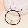 2Pcs Simple Handmade Couple Bracelet for Women Romantic Heart Magnetic Matching Bracelet Charm Bestie Friendship Jewelry Gifts