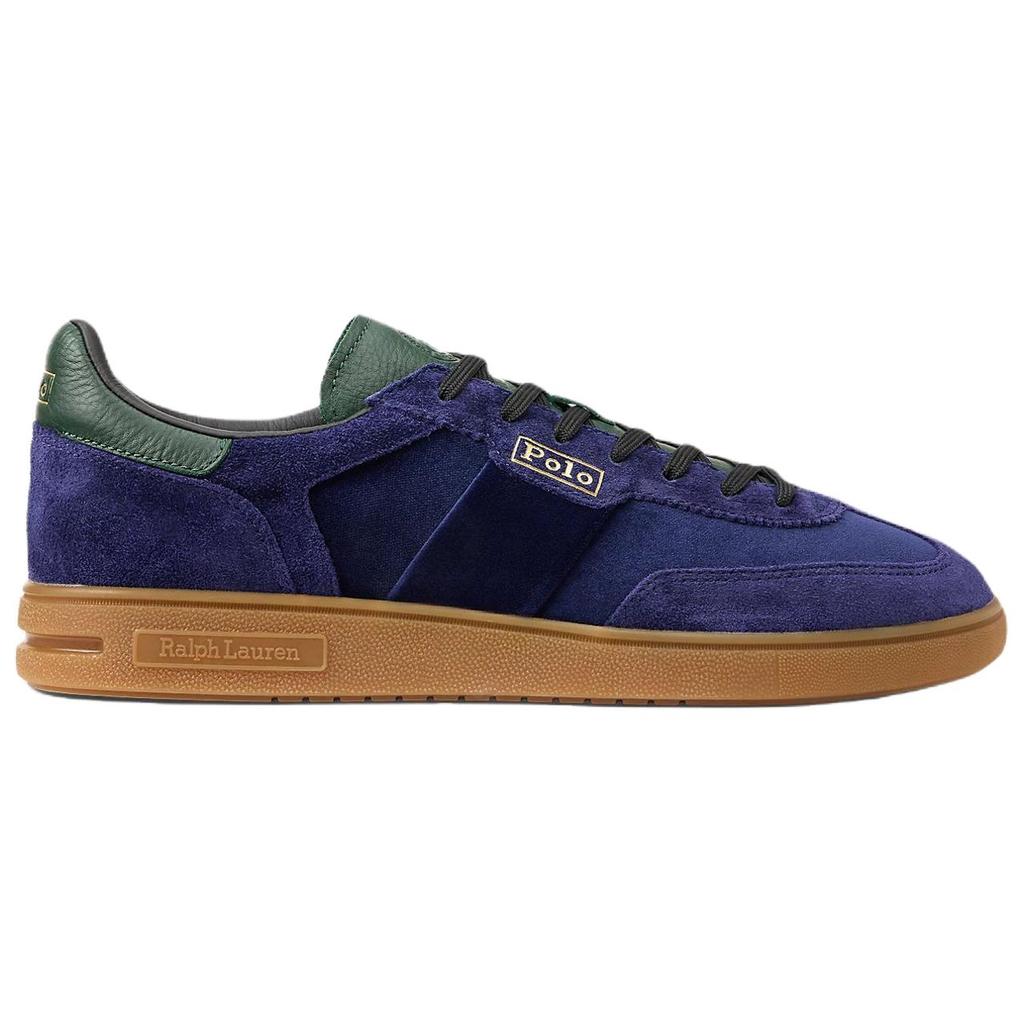 Polo Ralph Lauren Bedford Wildleder Polyester Samt Runde Spitze Schnürung Low-Top Sneaker Herren Sneaker Marineblau 100065751
