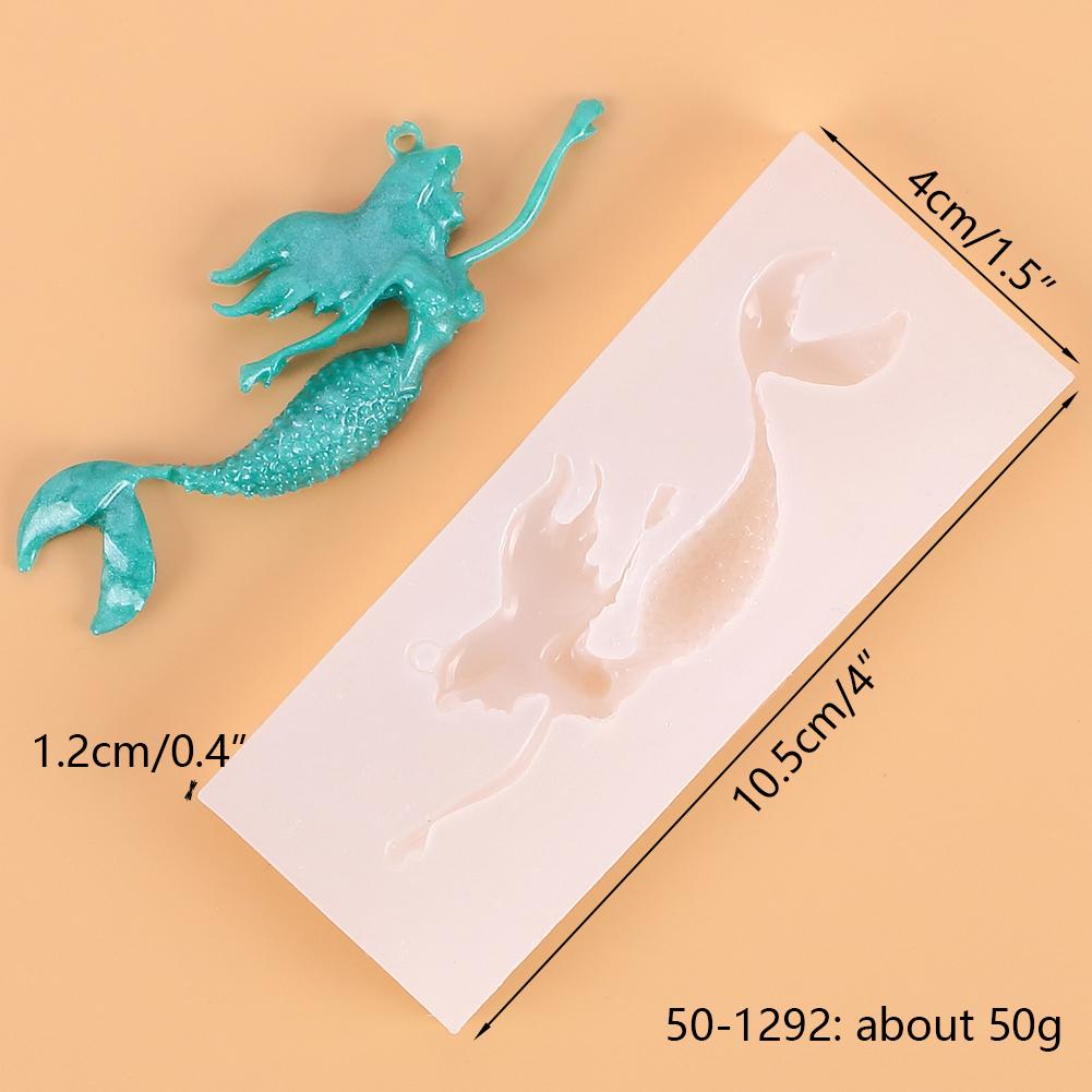 Mermaid Tail Silicone Resin Mold DIY Ocean Mermaid Shell Conch Fondant Chocolate Cupcake Gumpaste Baking Cake Decorating Tools