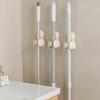 No-Drill Suction Cup Wall Rack: Multi-Functional Mop, Broom & Cloth Holder