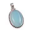 Natural Chalcedony Gemstone 925 Solid Sterling Silver Jewelry Pendant 1.50" R0i52