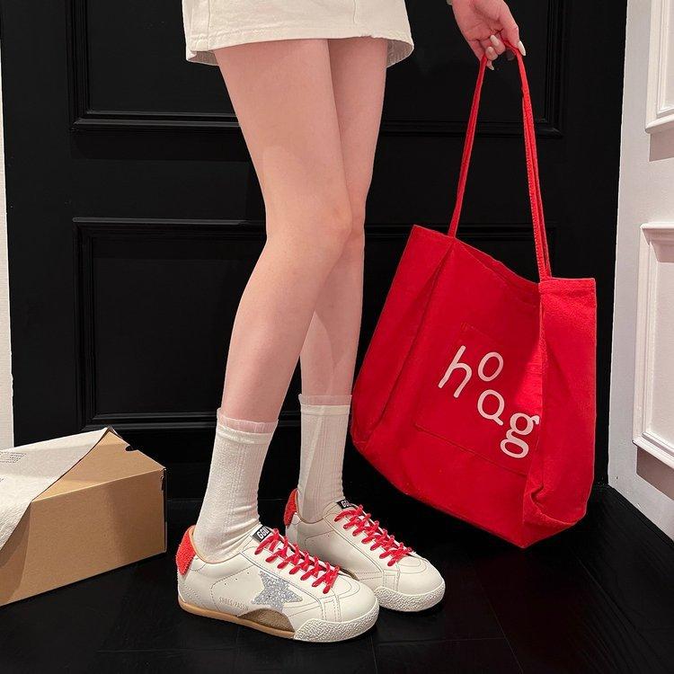 Leather German training little white shoes women's 2025 summer new lightweight dirty shoes soft sole versatile super fire star casual shoes