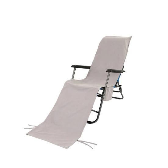 Beach Chair Cover with Side Pockets Absorbent Lounge Chair Cover Quick Dry Towel Chair Cover for Sun Lounger Pool Sunbathing Garden Beach