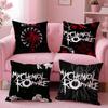 Hot Rock My Chemical Romance Band Cushion Cover Plush Fabric Soft Double-Sided Printed Sofa Pillow Case Colorfast Home Decor