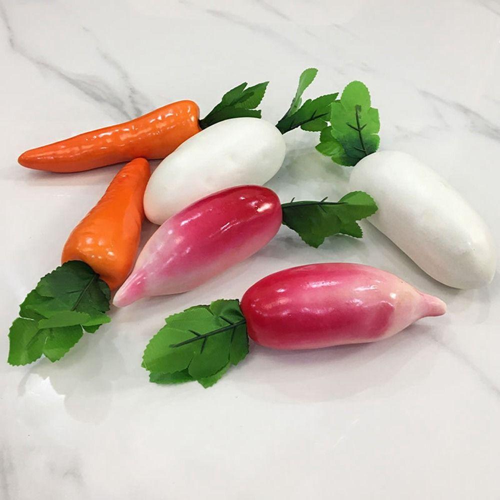 Fake Vegetable Artificial Simulated Foam Carrot Durable DIY Carrot Model 3D Fake Vegetable Props Home Decor