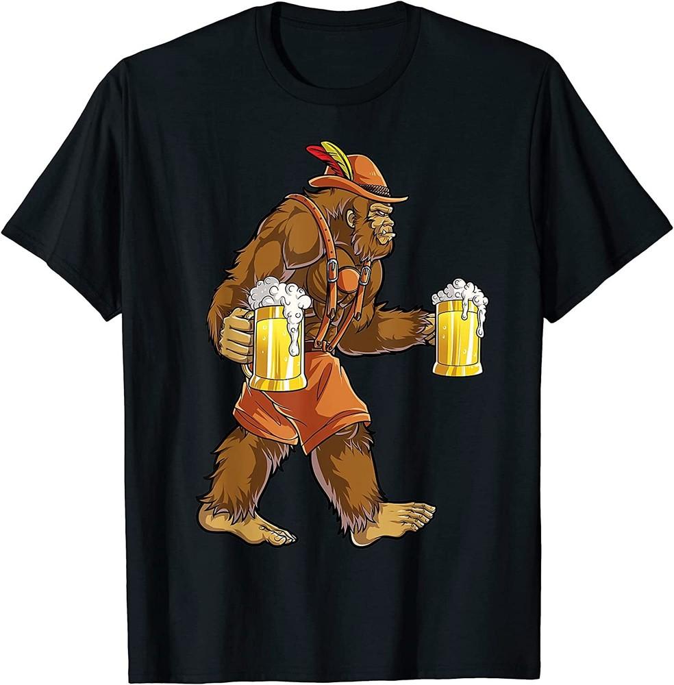 Bigfoot Oktoberfest Beer Lederhosen T-shirt