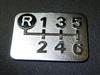 Tuningfan Plated Shift Pattern Plate for Upper Left Reverse 6MT