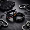 2 Pack Leather Cuff Bracelet Set for Men Women - Fashionable Woven Rope Friendship Bracelets Unisex Accessories
