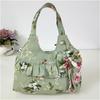 Women's Korean Style Canvas Tote Bag with Bowknot - Simple, Retro, and Perfect for Groceries or Your Phone
