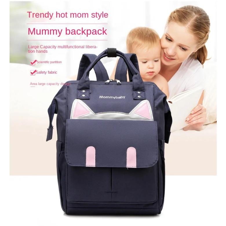 Mommy Mother and Baby Backpack Outing Student Bag New Fashion Portable Shoulder Large Capacity Multi-functional Shoulder