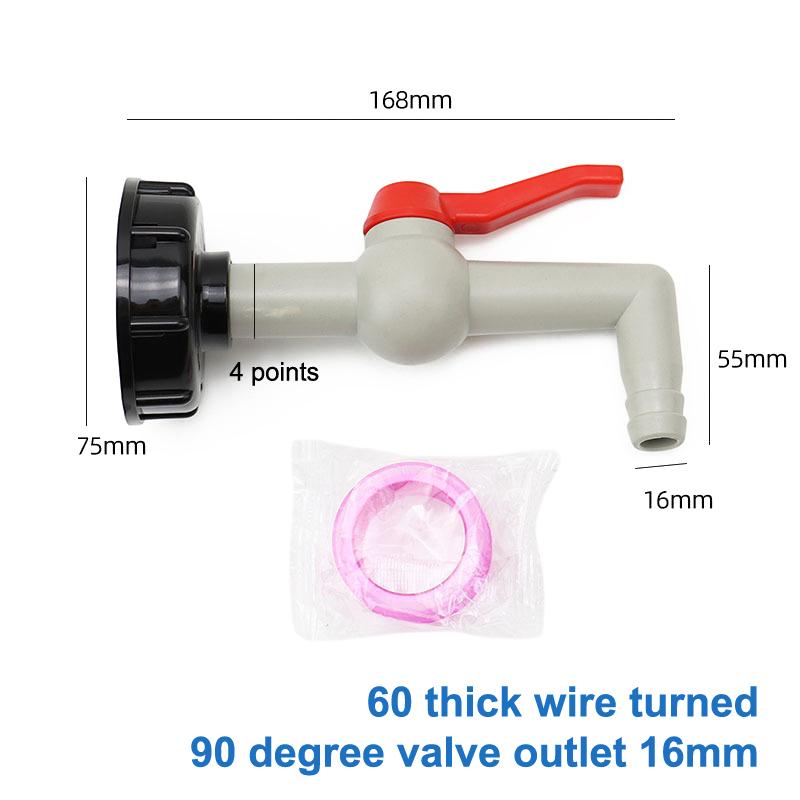 Ibc Tank Adapter Valve Fittings S60*6 Coarse Thread To 1/2 3/4 1" Water Tank Connectors Garden Hose Faucet Accessories