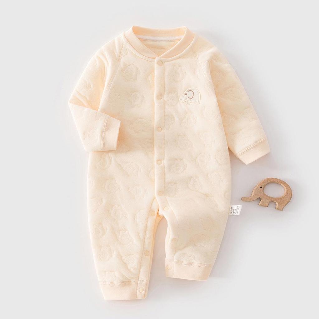 Warm Cotton Padded Baby Jumpsuit for Winter and Spring