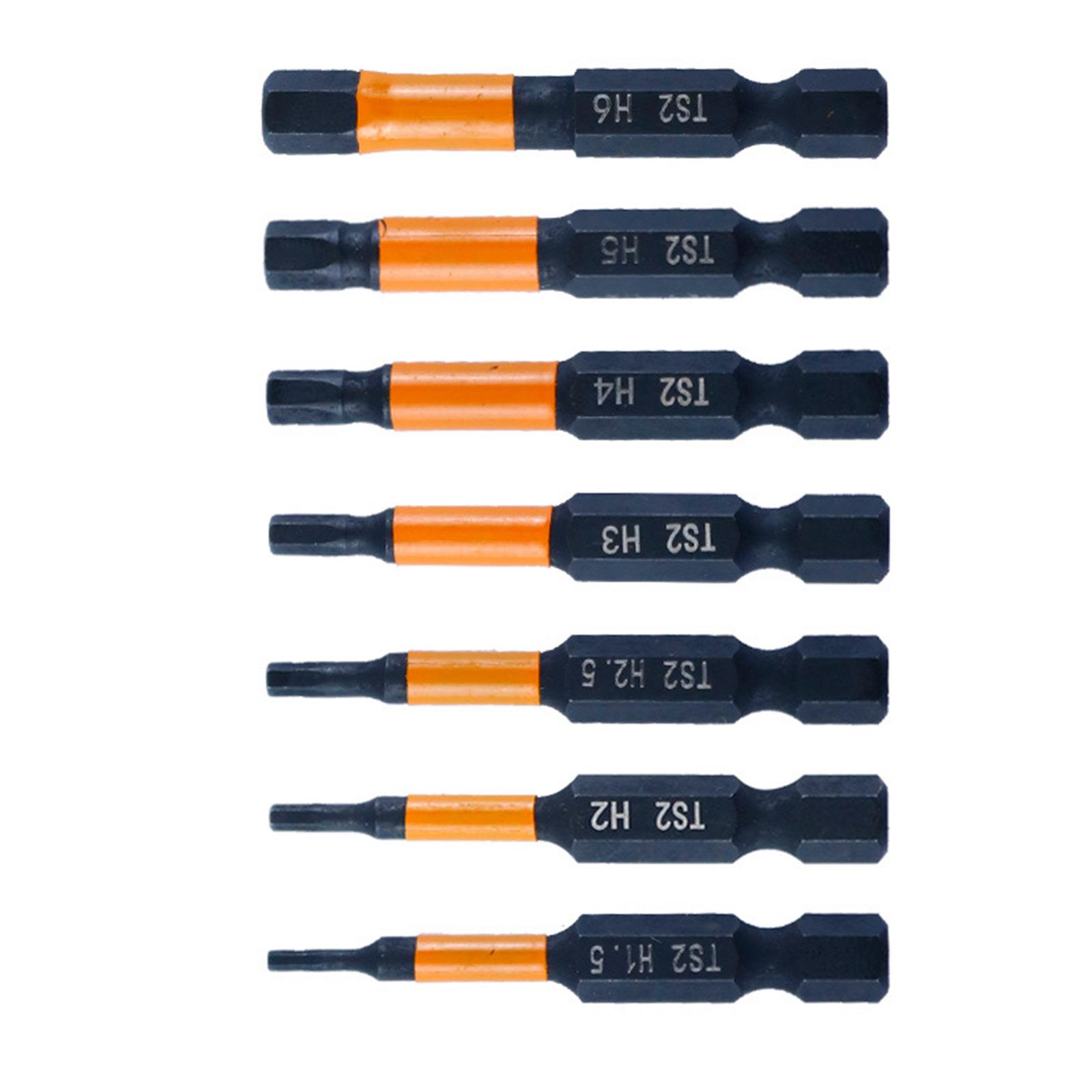

6/7Pcs Hex Screwdriver Long Bit Set Allen Wrench Drill Bit Set Magnetic Tip for Screwdriver Assembling Accessories