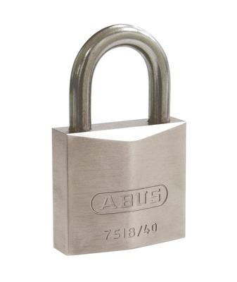 ABUS Dimple Cylinder Stainless Padlock, Steel, EC75IB-40KA