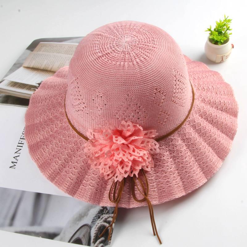 Women's Fashionable Wide Brim Straw Sun Hat – Perfect for Beach and Scenic Spots