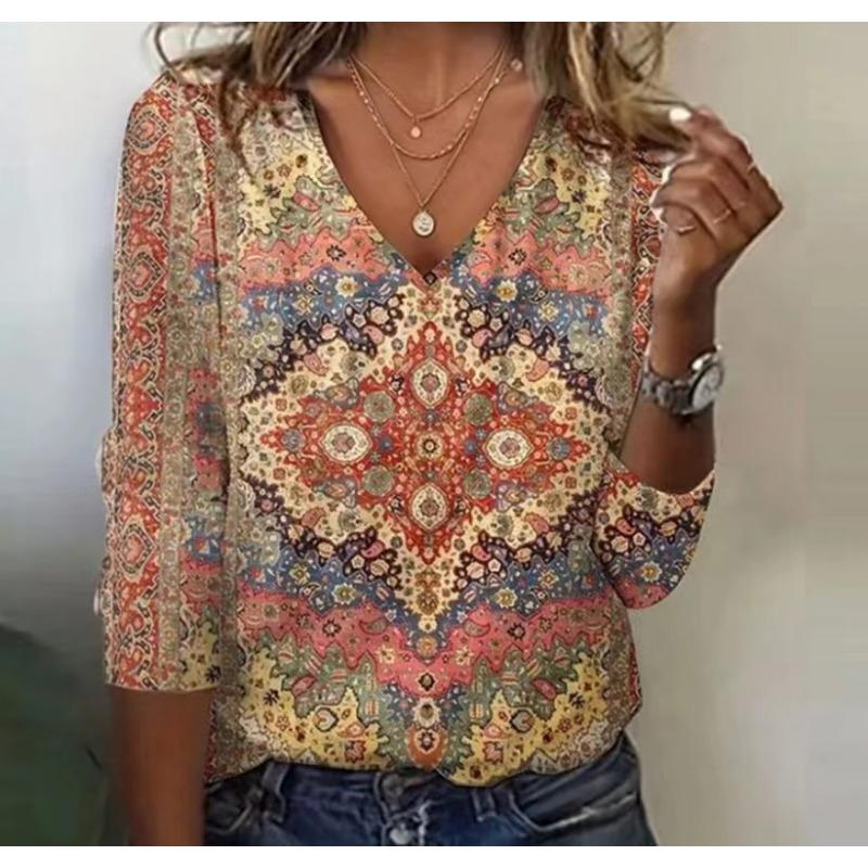 

Модная женская повседневная футболка с 3D-бабочкой и цветком, футболки с V-образным вырезом для женщин 5XL