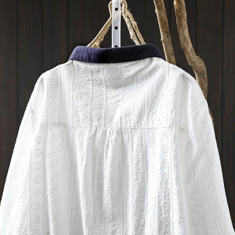 Shirt for Women Summer Oversize Cotton Loose Casual Long Sleeve Soft Loose Shirt Top