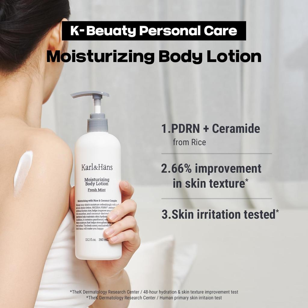 [Karl&Hans] Karl & Hans Body Milk - Refreshing, Highly Moisturizing, Contains PDRN, Ceramide, and Panthenol, Exfoliating, Mildly Acidic, Low