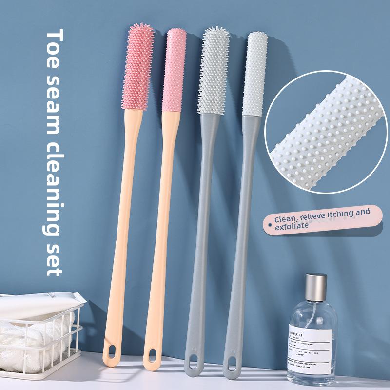 Oval Soft Rubber PP Foot Brush for Toe Gap Cleaning and Dead Skin Removal