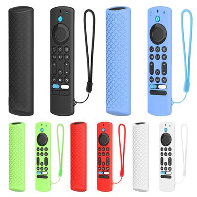 Silicone Voice Remote Cover with Lanyard Remote Control Replacement Shell Shockproof Luminous for Fire TV Alexa Voice Remote