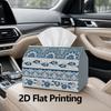 1pc, 2D Flat Printing, Tissue Box with Unique Blue And White Porcelain Pattern, Suitable for Bathrooms, Living Rooms, Bedrooms, Dressing Tables, Coffe