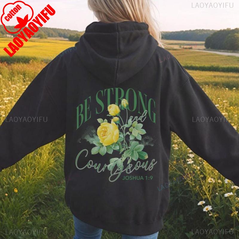 Christian Floral sweatshirt hoodie gift for her Bible verse Hoody Jesus aesthetic sweater Words on back crewneck Faith apparel