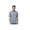 The Indian Garage Co Men' Slim Shirt (1019Sh1801Blue & White_Blue Extra Large)