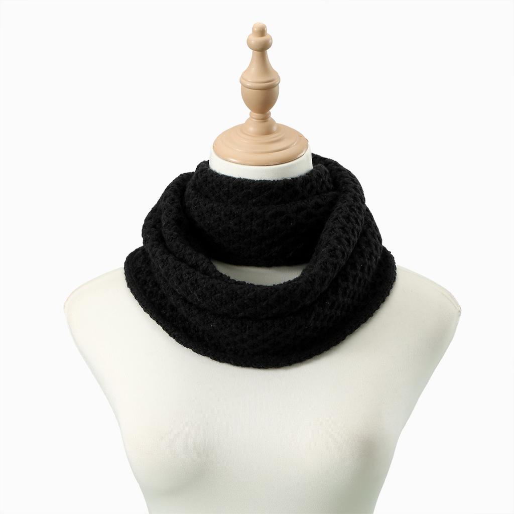 New Autumn Winter Knitted Warm Neckerchief For Women Solid Hollow-Out Scarf Soft Outdoor Warmer Neck Collar Pullover Scarves