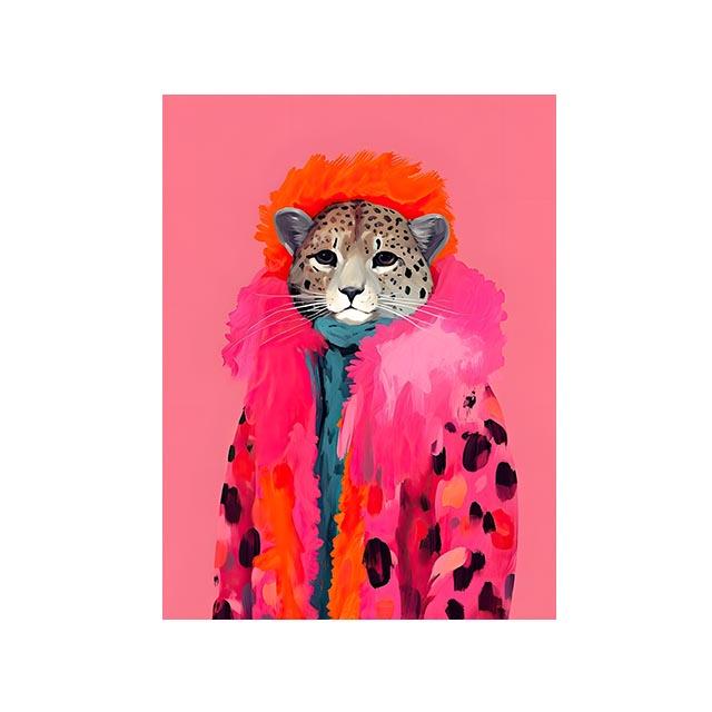 Colorful Animal Fashion Art Poster Prints Maximalist Wall Art Canvas Painting Portraits Cute Hipster Print Wall Art Home Decor