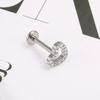 ASTM F136 Titanium Piercing 16G 18G CZ Heart Labret Earring Internally Threaded Cartilage Tragus Medusa Lip Monroe Body Jewelry