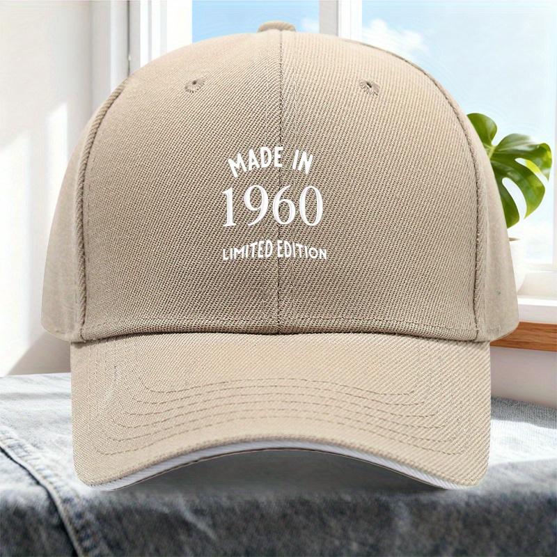 Made in 1960 Limited Edition Baseball Cap Polyester Adjustable Unisex Casual Snapback Hat