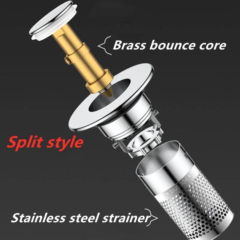 NOVÁ Zátka do umyvadla Nerezový podlahový odtokový filtr Koupelnová zátka Lisovací typ Umyvadlový odtok Univerzální příslušenství pro umyvadlo