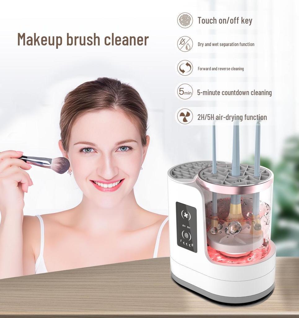 Electric Makeup Brush Cleaner & Dryer: All-in-One Tool for Safe, Automatic Cleansing Without Bristle Damage