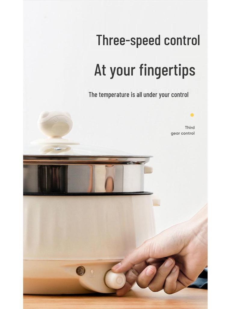 Multifunctional Mini Electric Wok, Hot Pot & Rice Cooker for Dorms & Households