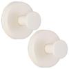 2/4Pcs Reusable Wall Mount Stainless Steel Suction Cup Hooks Waterproof Hangers for Home Office Bathroom