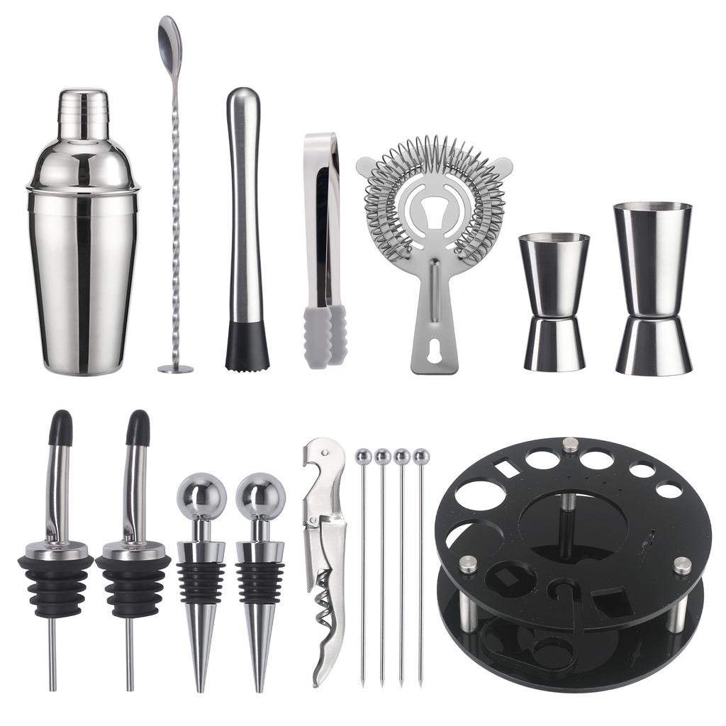 Entry-Level Cocktail Shaker Set Bar Shaker Hand Cup Rotary Storage Rack Full Set Of Bartending Tools