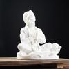 Meditating Buddhas Sculpture Resins Hanuman Statue Hindu God of Strength Figurine Spiritual Decors for Home and Office