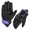 Harssidanzar Women's Motorcycle Gloves, Motorcycle Gloves, Road Racer, Bicycle Climbing, Power Exercise Gloves Touch Screen GL016JP,Purple/Black,L