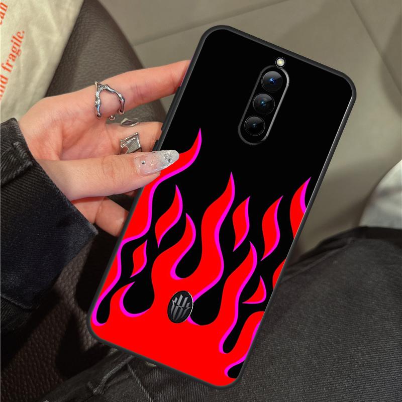Blue Red Flame Fire Case For ZTE Nubia RedMagic 11 9 8 10 Pro Plus 8S 9S 10S Pro 5G 5S 6 7 6S 7S Pro 10 Air Cover