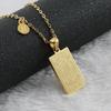 18K Gold Stainless Steel Zodiac Pendant Necklace - Square Constellation Design for Women