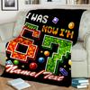 1PC Custom Name Age Celebration Outdooor Flannel Blankets Throw Blanket All-Season Throw Gift Bedspread for Couch, Bed, Camping Holiday Birthday Gift