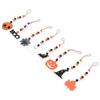 8 Pieces Halloween Farmhouse Bead Garland Wooden Pumpkin Wall Hanging Garland Ornaments for Hallowee