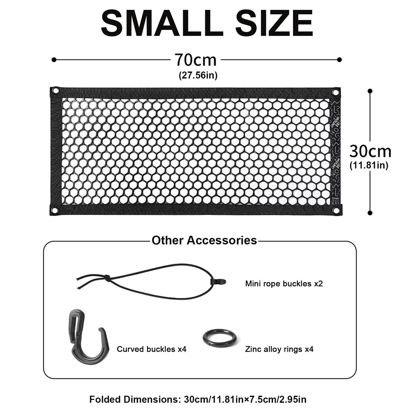 

Folding Cargo Storage Net with Hooks Outdoor Trash Storage Net for Auto SUV Trunk Back Seat RV Camper