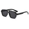 New European and American Retro Double-Beam Men's Square Sunglasses - Fashionable for Driving and Business